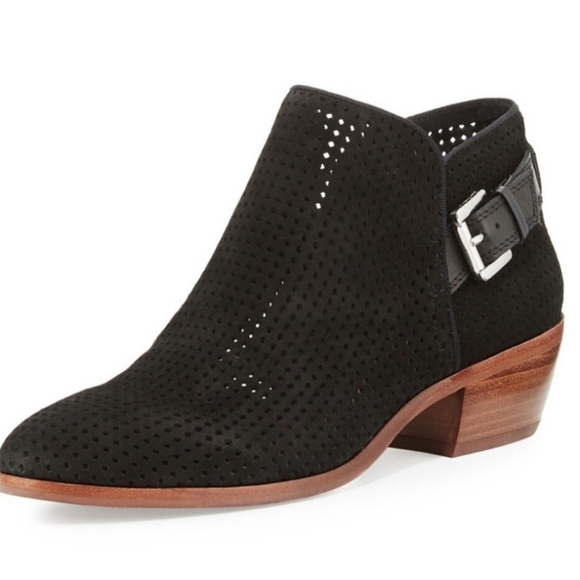 Sam Edelman Paula Chelsea Black Suede Ankle Booties - Picture 1 of 9